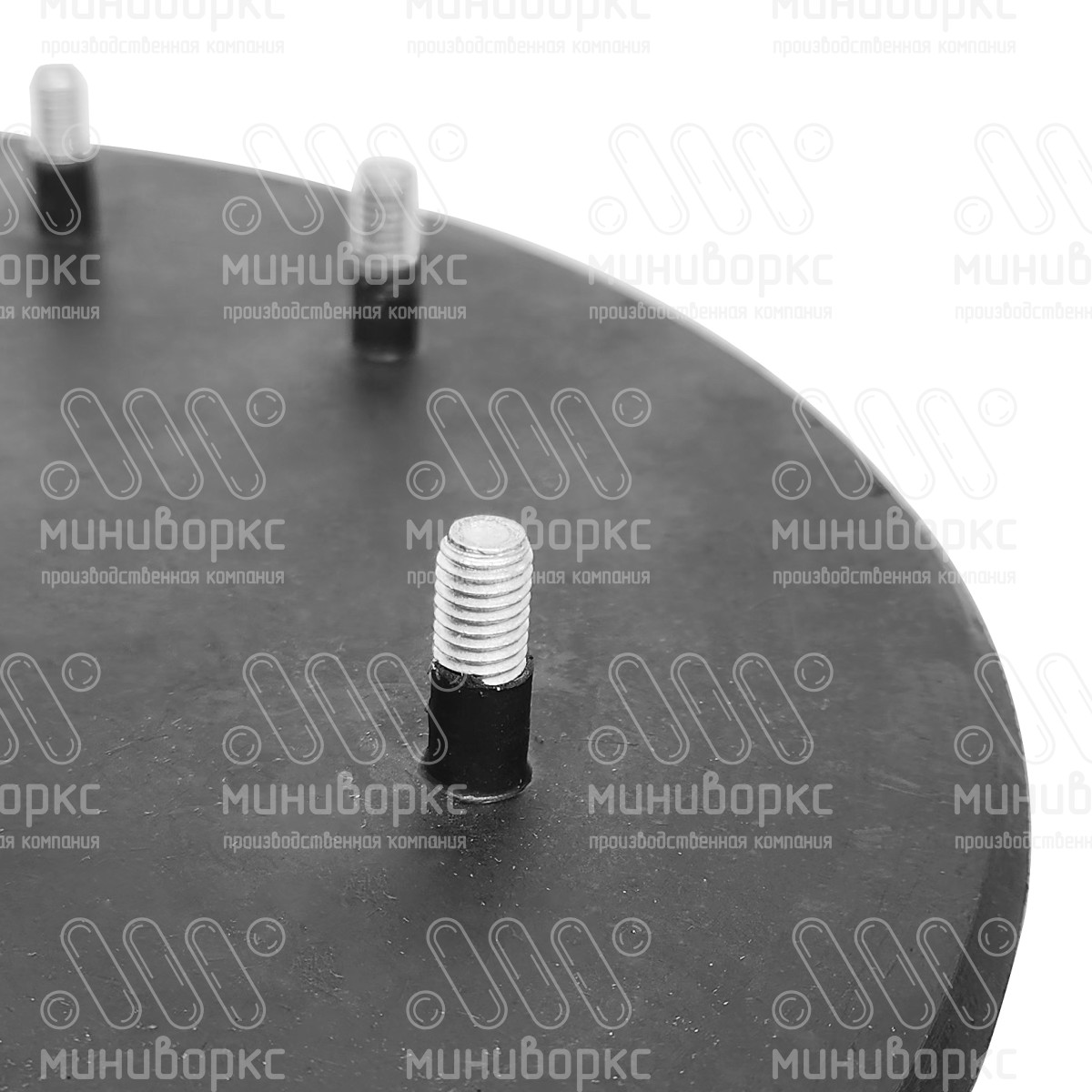 Армированный прорезиненный диск Ø300 мм для тренажёров, цвет черный – ДР300ЧМ - 3